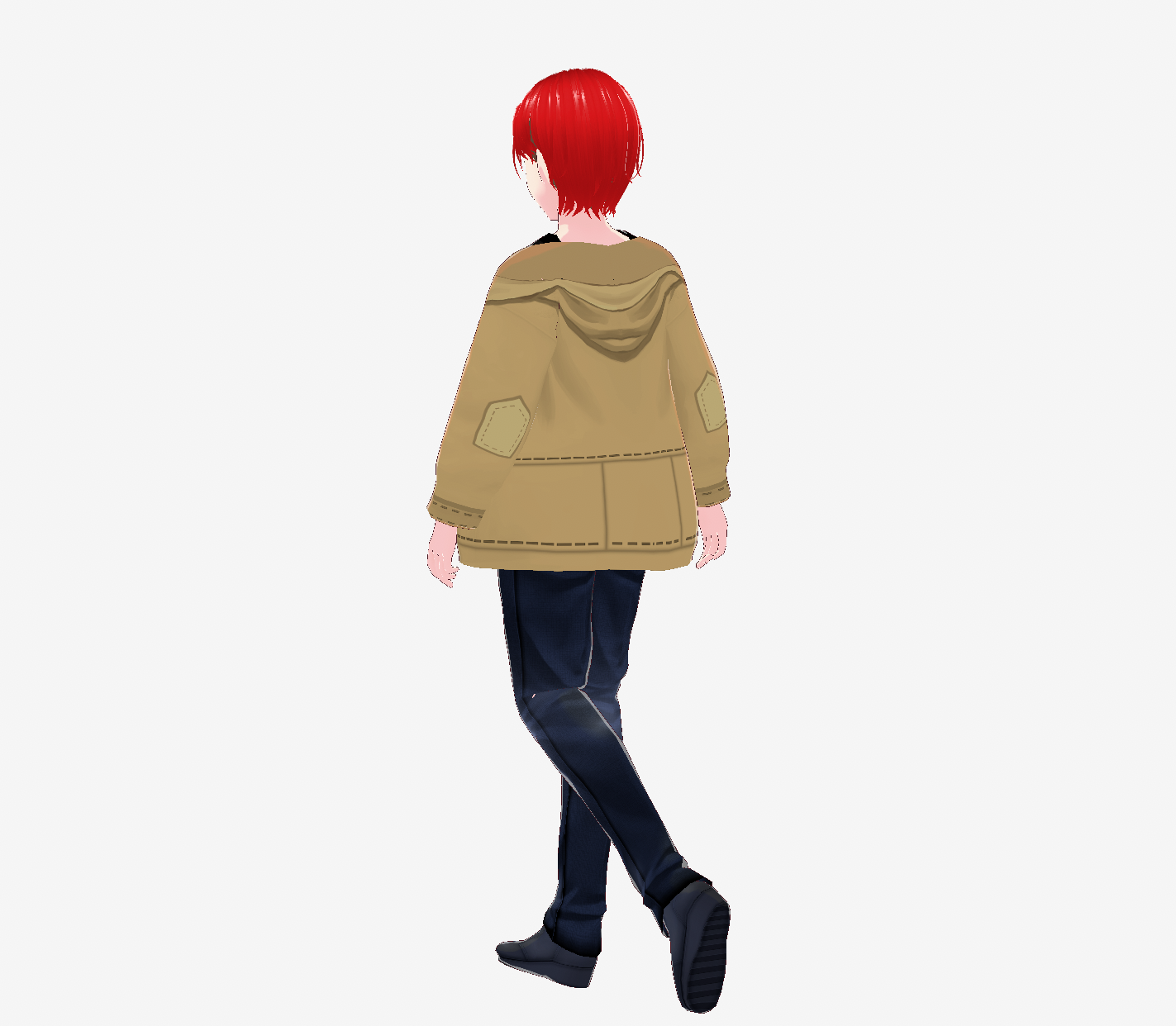 Stylish red haired male vtuber model premade 3d avatar for vtubers