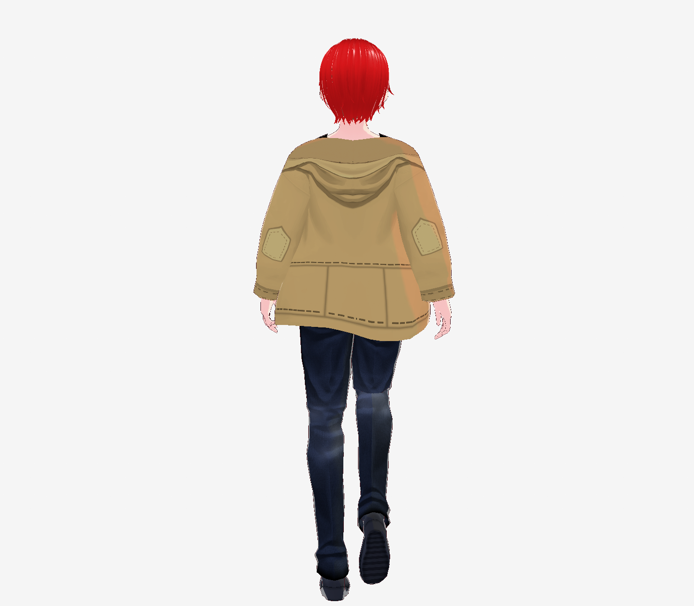 Stylish red haired male vtuber model premade 3d avatar for vtubers
