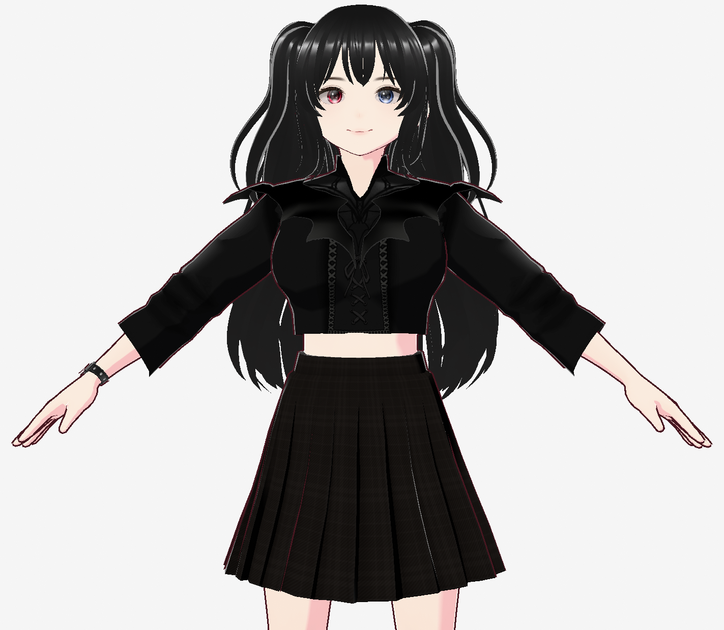 Gothic Style 3D VRoid Model Female Ready for Twitch VTubing and VRChat