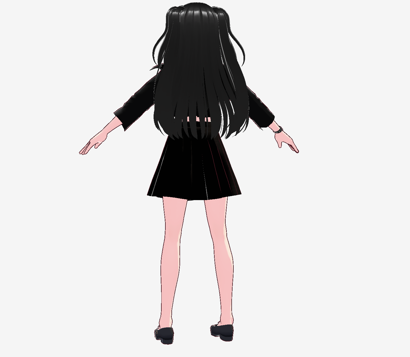 Gothic Style 3D VRoid Model Female Ready for Twitch VTubing and VRChat