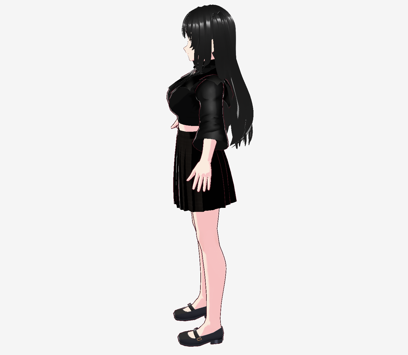 Gothic Style 3D VRoid Model Female Ready for Twitch VTubing and VRChat