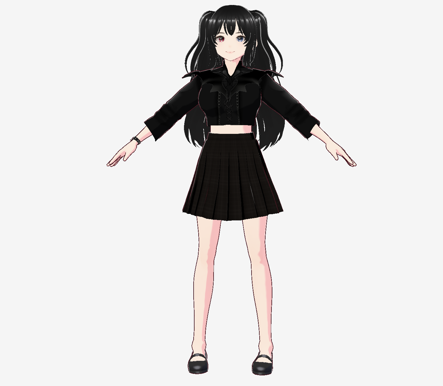 Gothic Style 3D VRoid Model Female Ready for Twitch VTubing and VRChat