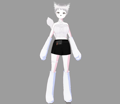 Furry vtuber model base for Vtuber, VRChat and Twicth